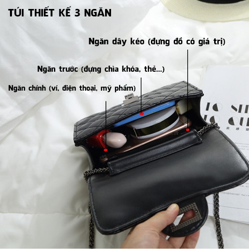 Túi Nữ Đeo Chéo Chất Liệu Da Thời Trang Đẹp Giá Rẻ Dùng Đi Làm Chơi Du Lịch