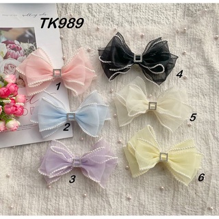Kẹp tóc nơ voan - hàng thiết kế