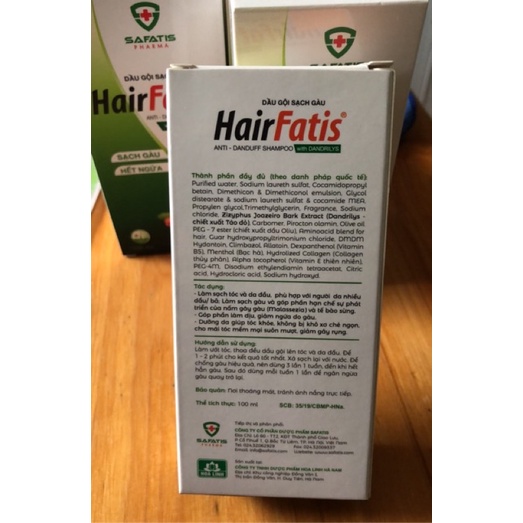 Dầu gội HairFatis giúp làm sạch gầu,giảm nấm,ngứa,giúp tóc suôn mềm