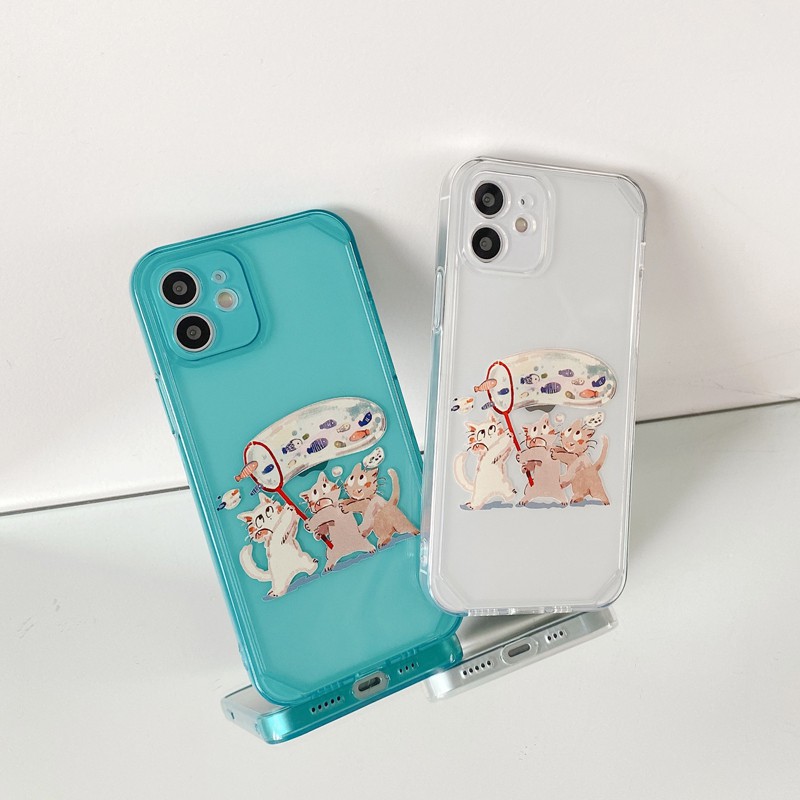 Three Cats TPU Phone Case For Iphone 12 11 Pro Max Xs Max Xr X 7 8 Plus 12Mini Cover