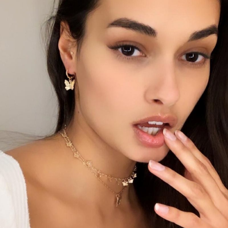 Vòng cổ/ cặp bông tai bươm bướm phong cách Hàn Quốc | BigBuy360 - bigbuy360.vn