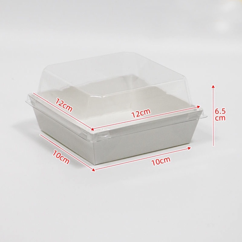 hộp đựng bánh [FREESHIP❤️] 50 hộp giấy đựng sanwich Kraft vuông