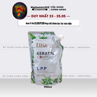 Kem hấp ủ tóc phục hồi collagen men sống elisa keratin complus lpp 900ml - hấp elisa chính hãng