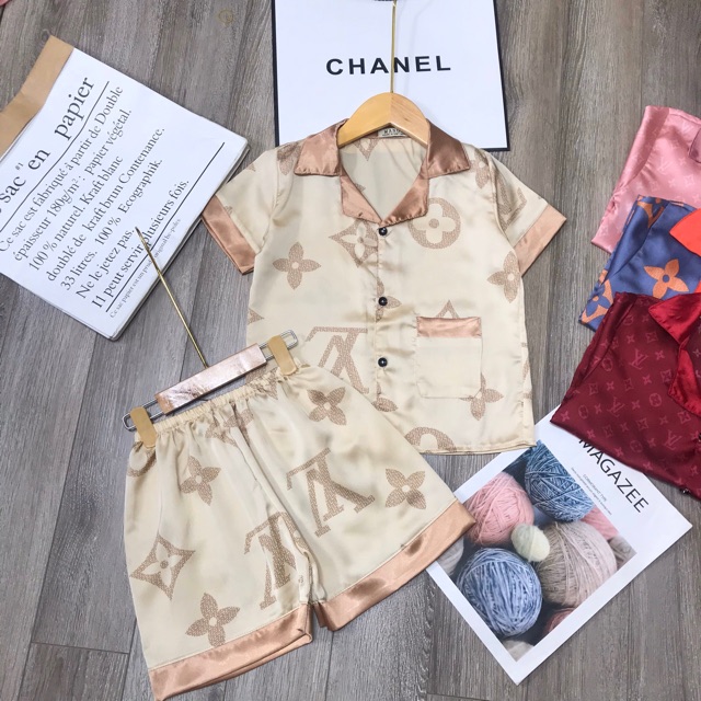 Sỉ bộ pijama lụa đại cho bé trai bé gái