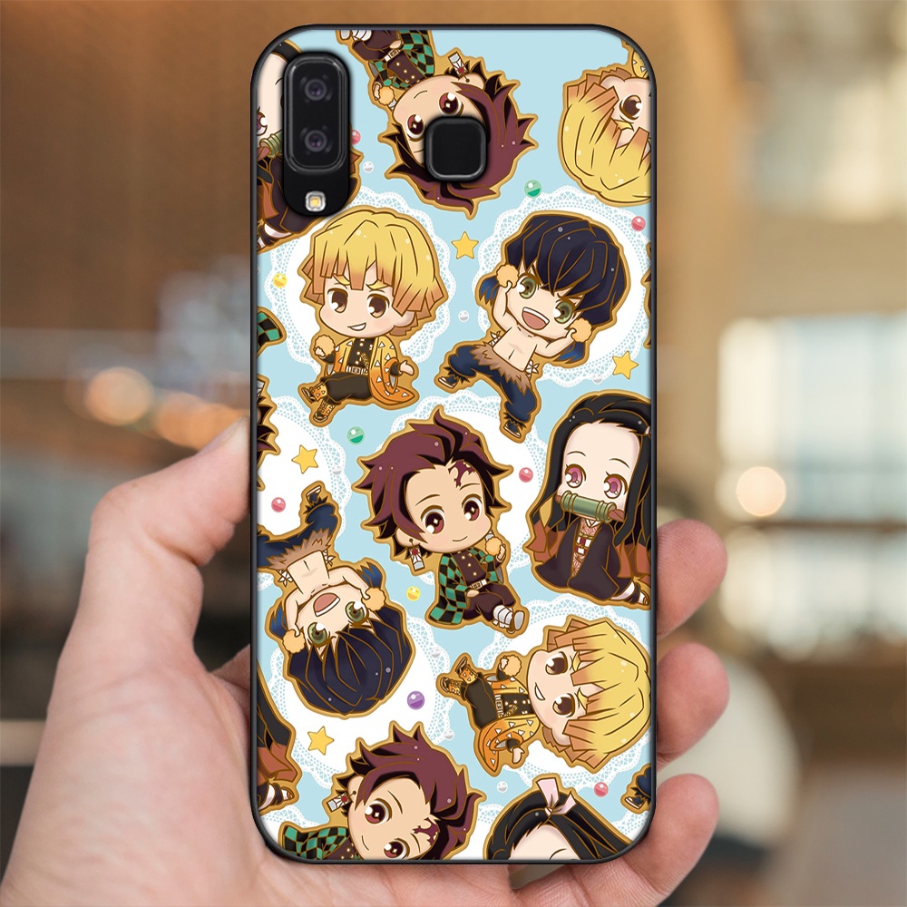 Ốp lưng Samsung A8 Star viền đen in hình Zenitsu Kimetsu no Yaiba