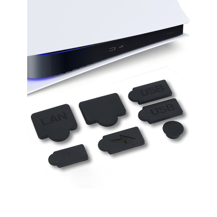 Set 7 nút chặn cổng USB chống bụi bằng silicon cho máy chơi game PS5