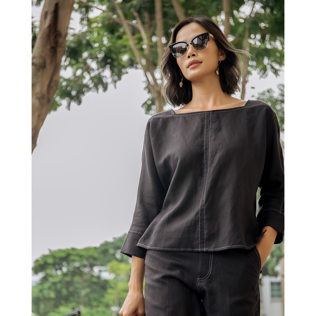 Áo Nữ Linen Đen F2 Fashion &amp; Freedom