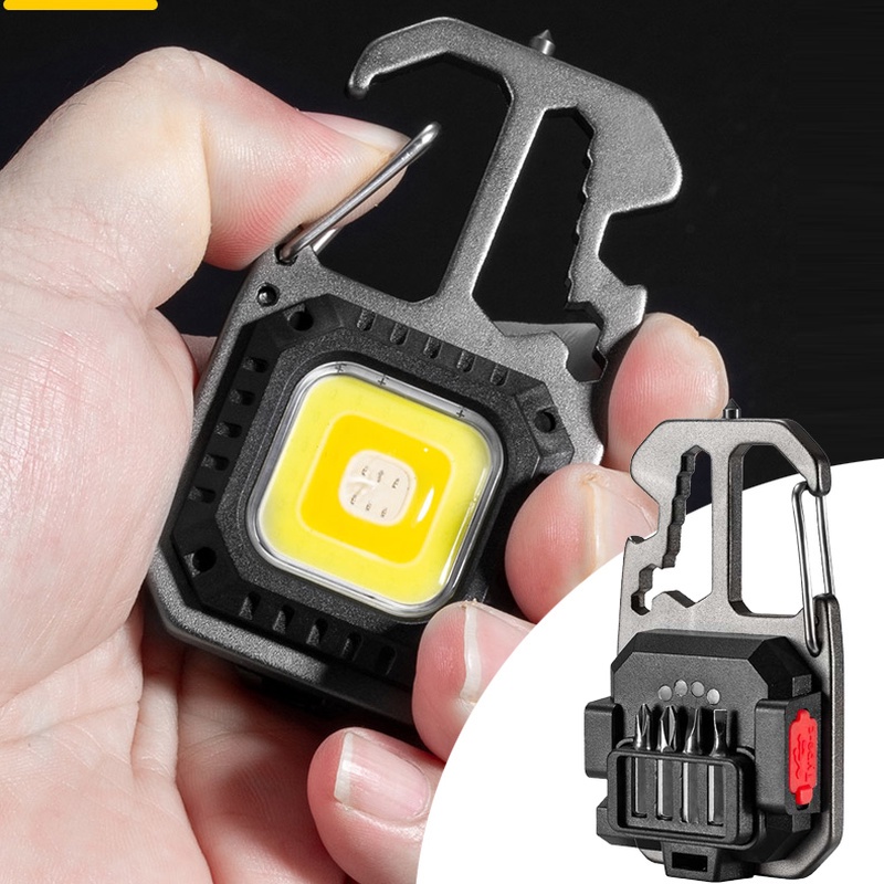 Đèn LED COB Mini Cổng Sạc USB Kèm Dụng Cụ Mở Nắp Chai Tiện Dụng