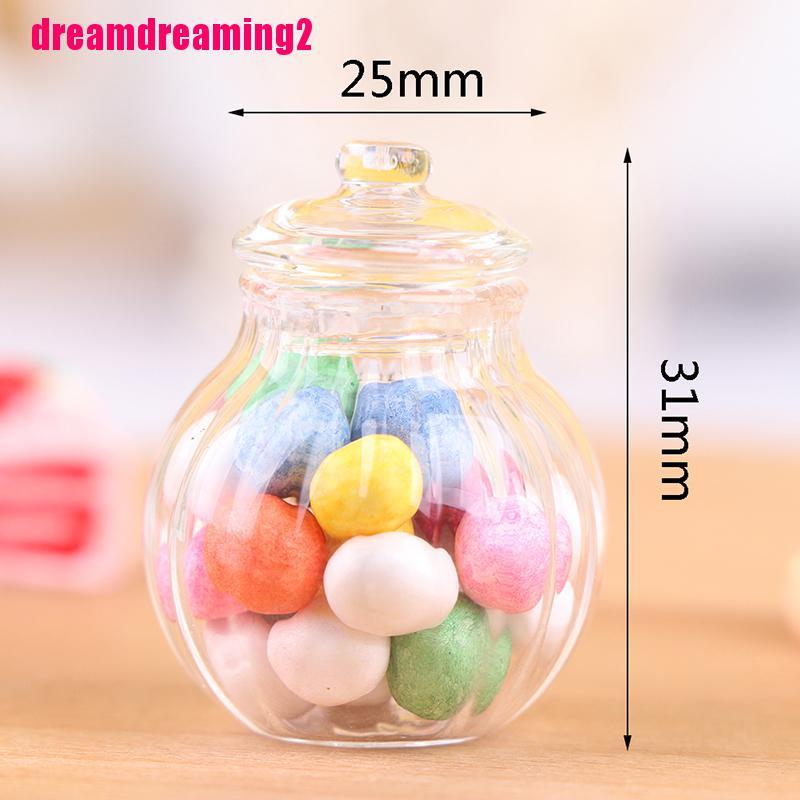 Lọ Thủy Tinh Mini Đựng Kẹo Tỉ Lệ 1: 12 Trang Trí Nhà Búp Bê