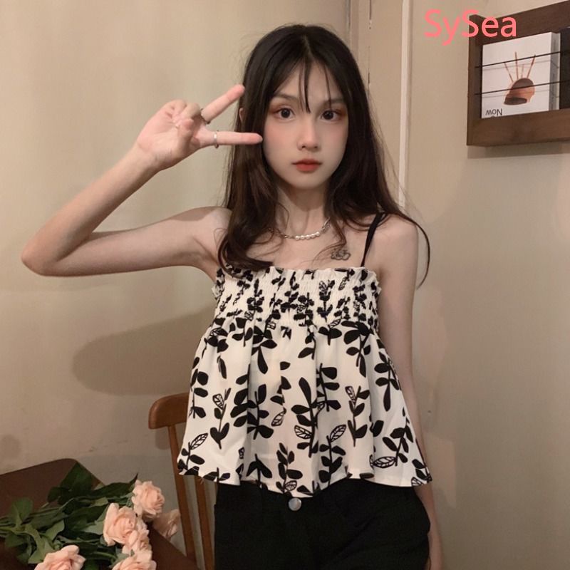 Áo hai dây họa tiết hoa thời trang mùa hè sành điệu cho nữ | BigBuy360 - bigbuy360.vn
