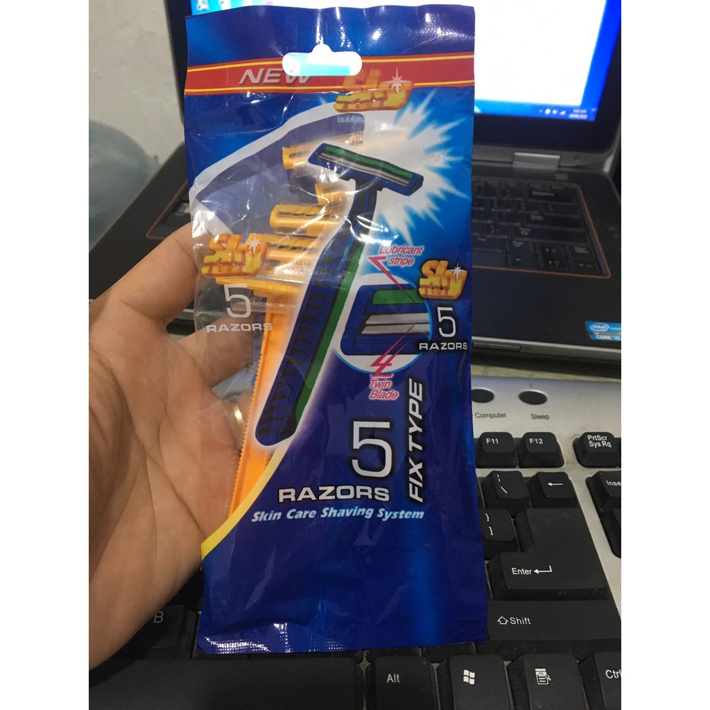 Dao cạo râu Razors 1 Bịch 5 Cái 2 lưỡi hàng xịn có check mã vạch