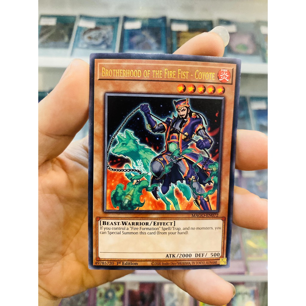 Thẻ Bài Lẻ YugiOh! Mã MAGO-EN072 - Brotherhood of the Fire Fist - Coyote - Gold-Letter Rare - 1st Edition