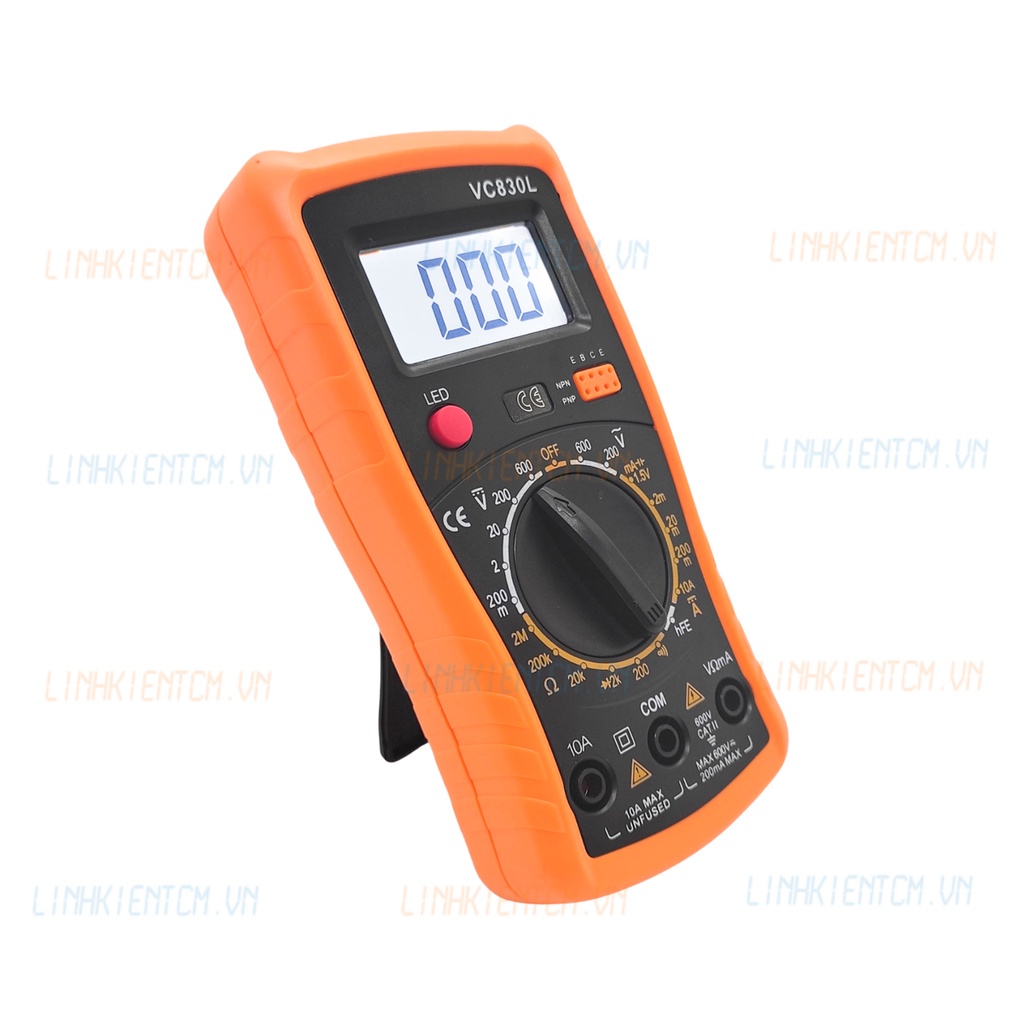 Đồng hồ đo điện đồng hồ vạn năng điện tử giá rẻ VC830L Đo đa chức năng có đen LED nền