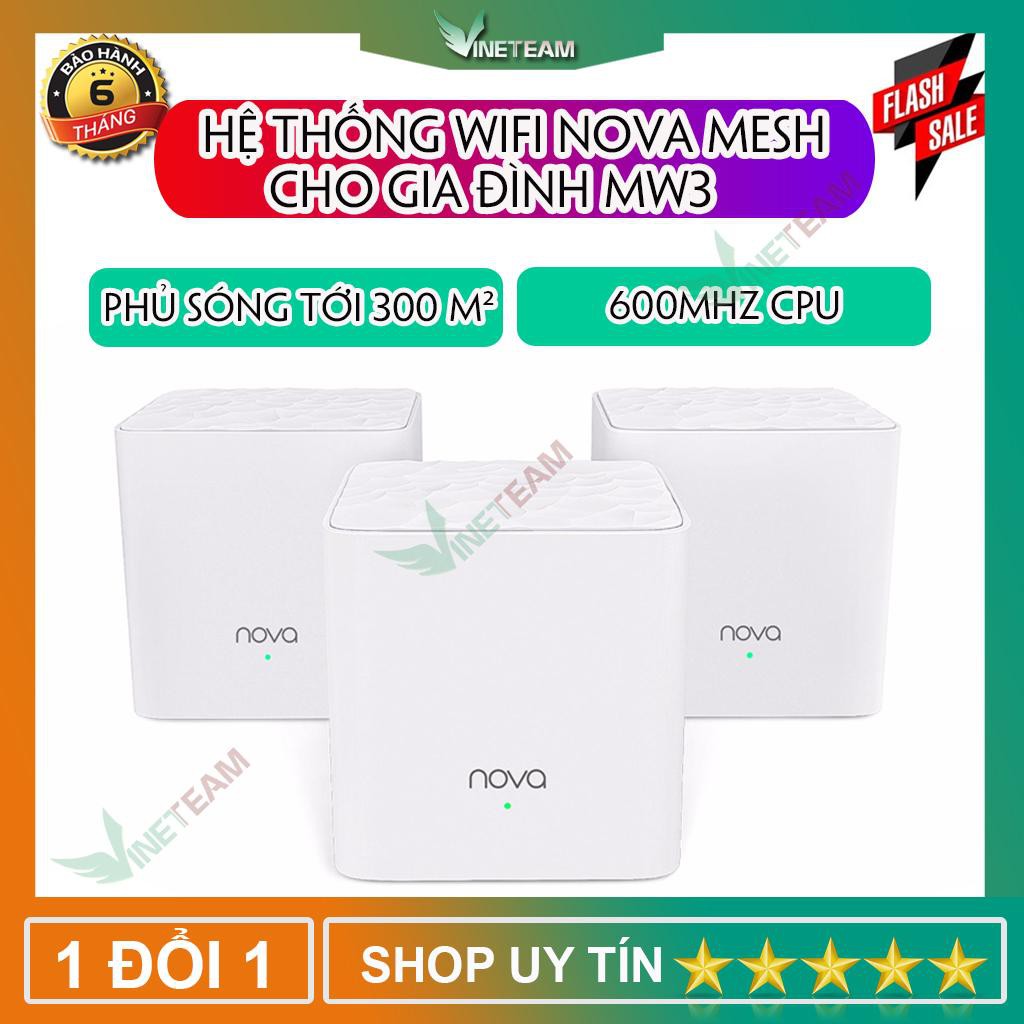 Tenda Nova MW3 / MW6 - Ghép Nối Không Dây Cho Vùng Phổ Sóng Rộng Hơn 300m2 -Chính hãng mới 100% -dc4014