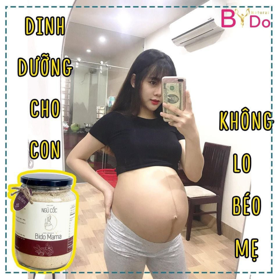 (Bido Shop) Bột ngũ cốc bà bầu 💕𝐅𝐑𝐄𝐄 𝐒𝐇𝐈𝐏💕 giảm nghén, hết nôn Bido Mama 600 gram, uống thơm ngon, vào con là 