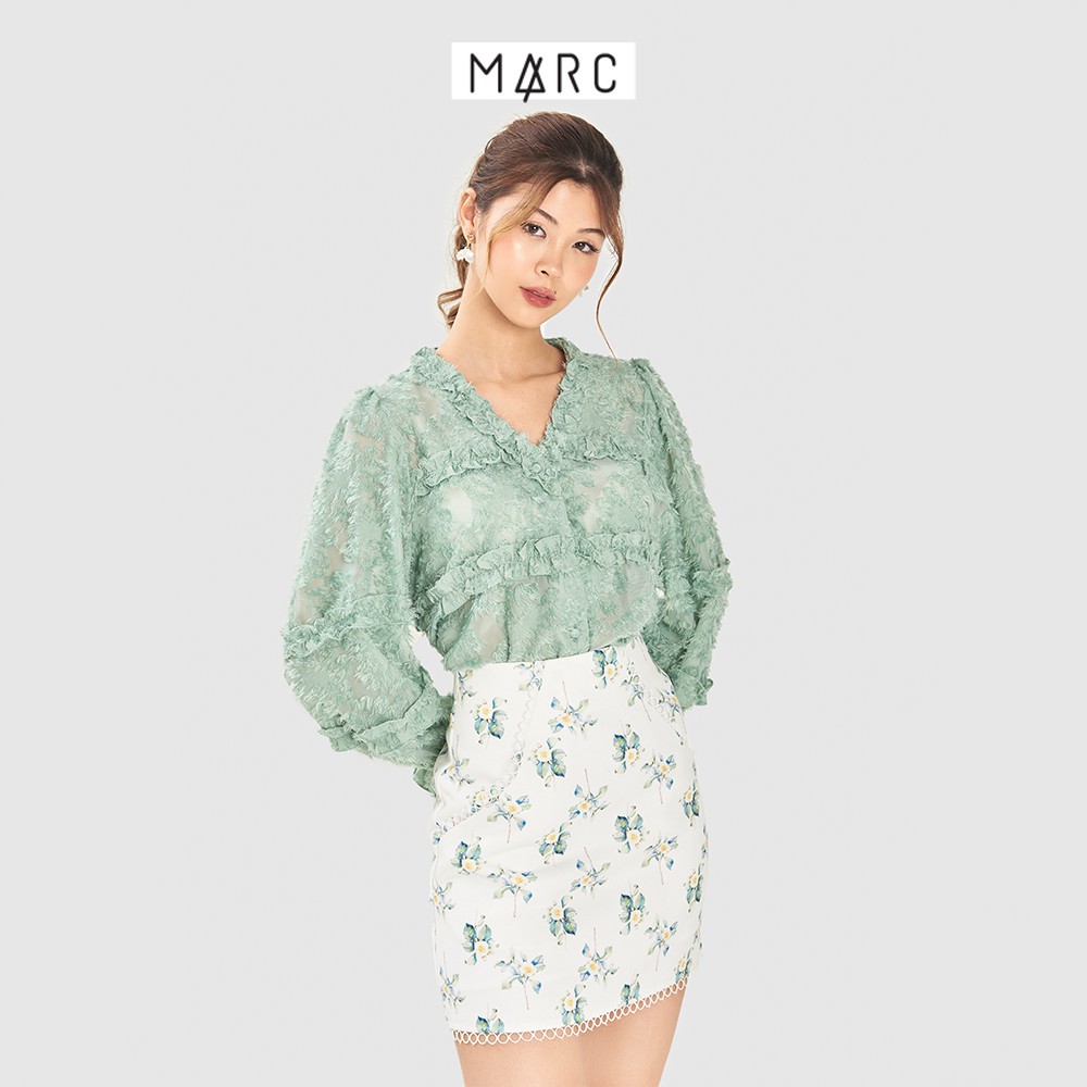 Váy nữ MARC FASHION mini viền ren họa tiết hoa | BigBuy360 - bigbuy360.vn