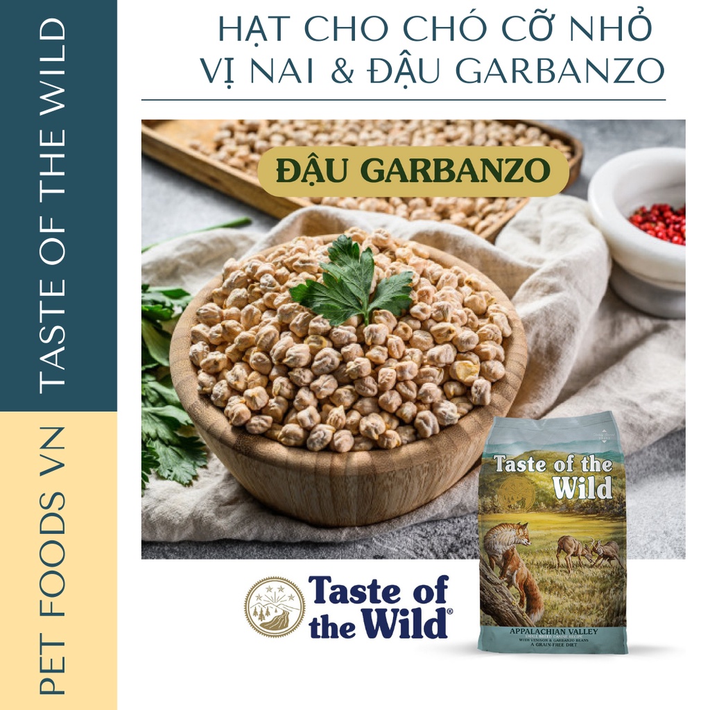 Hạt cho chó cỡ nhỏ TASTE OF THE WILD Appalachian 2kg vị Nai &amp; Đậu Garbanzo