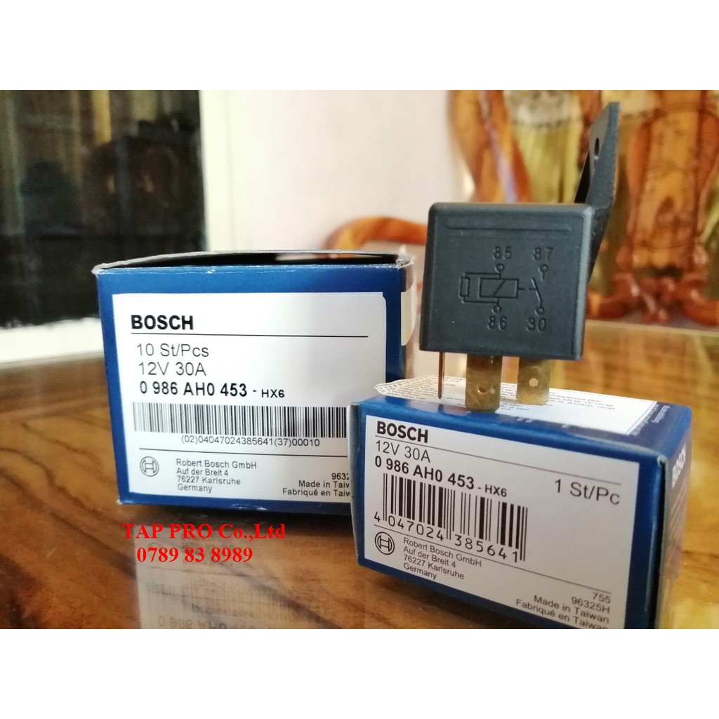 Relay (Rờ le) Bosch chính hãng 12V 4 Chân – 5 Chân