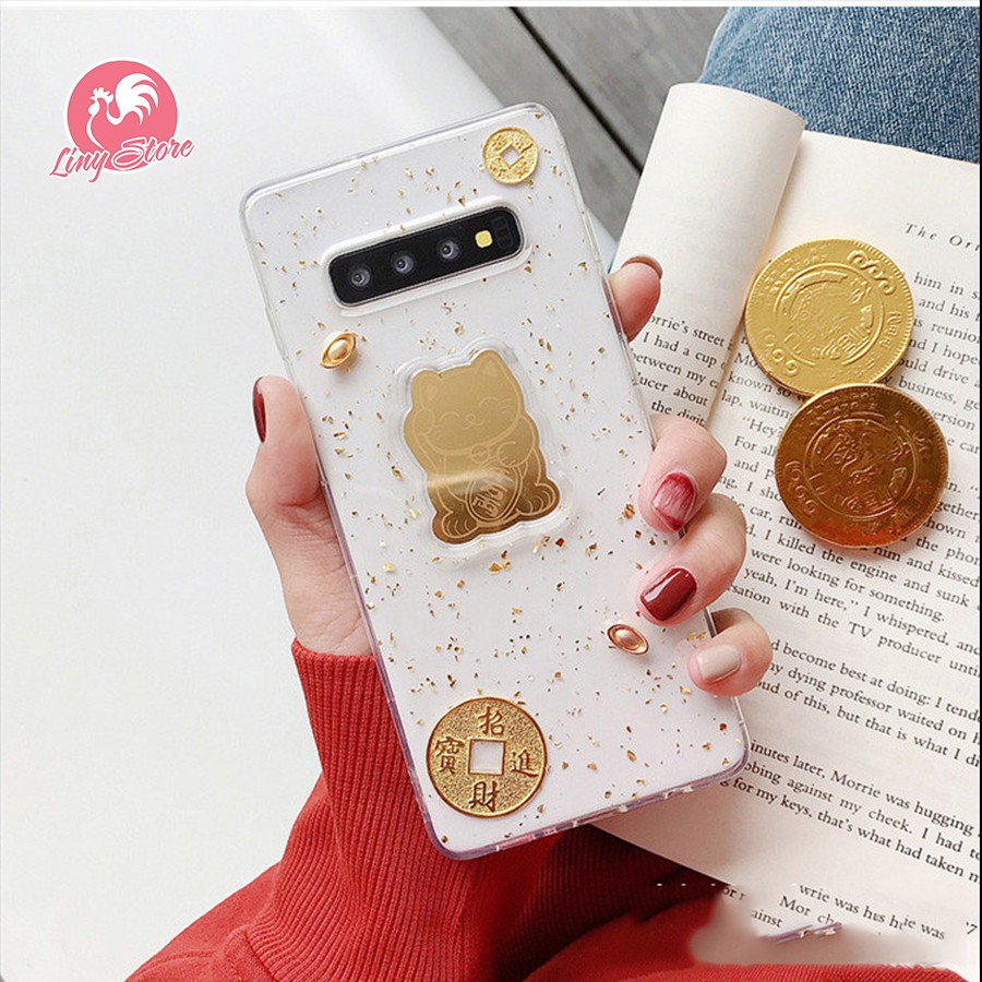 [ ỐP CAO CẤP SAMSUNG + IP ] Ốp Thần Tài  - Mèo + Chuột | BigBuy360 - bigbuy360.vn