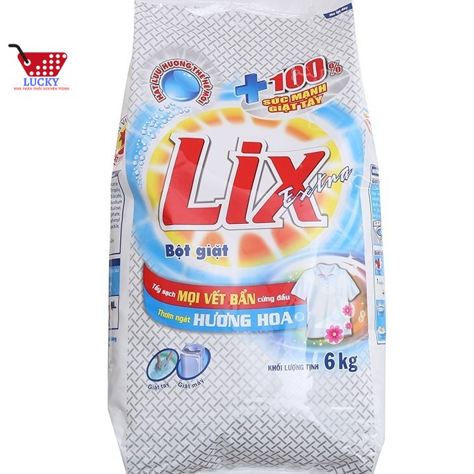 Bột Giặt Lix Extra 5,5kg /6kg Hương Hoa