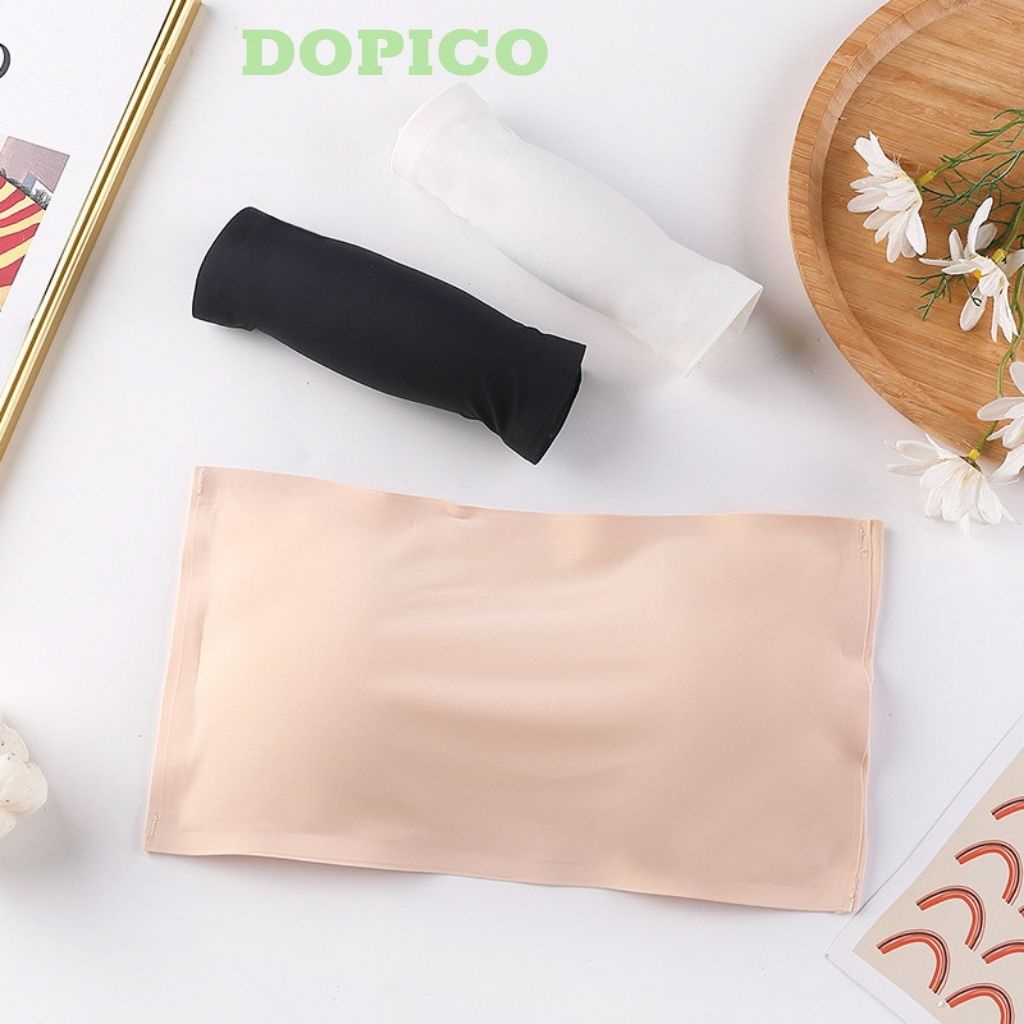 Áo bra nữ không dây đẹp, áo ngực không dây mút mỏng chất su mặc mát DOPICO B8883