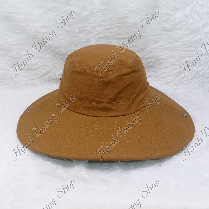 Mũ bo nam vành đại, vành rộng 10cm, có nút bấm thời trang phù hợp cho cả nam và nữ