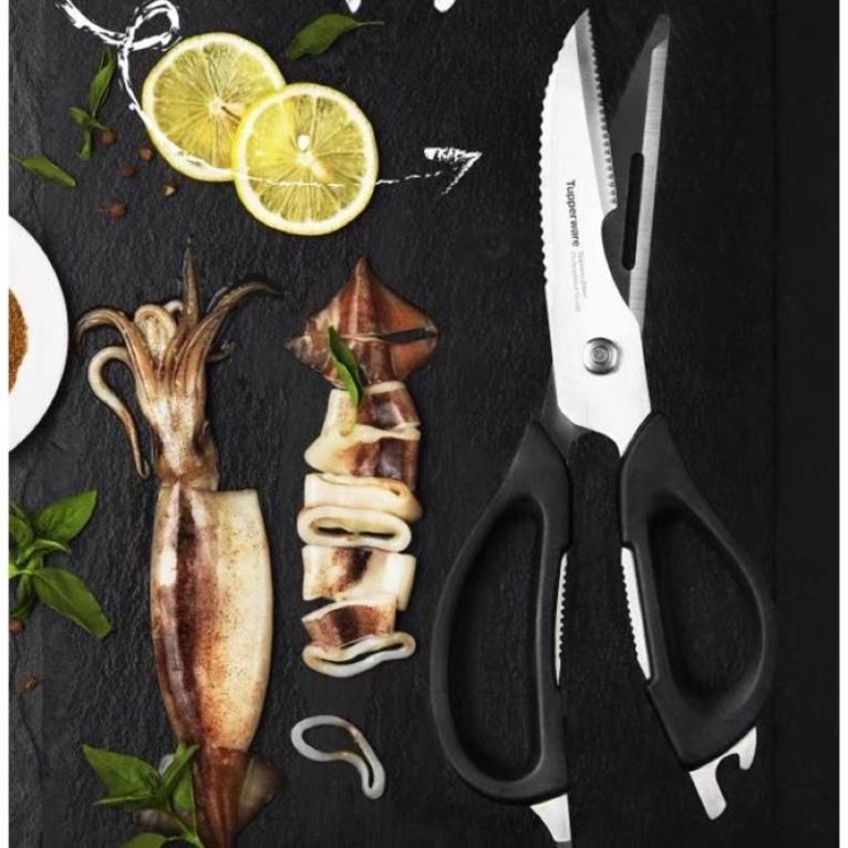 Kéo Răng Cưa Đa Năng Cắt Xương Gà, Cá, Thịt - Dụng Cụ Làm Bếp Thực Phẩm Trái Cây- Màu Đen Tupperware