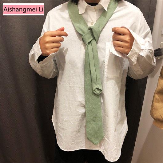 Cà Vạt Màu Sắc Kẹo Trơn 7cm Phong Cách Hàn Quốc Dành Cho Nam Và Nữ