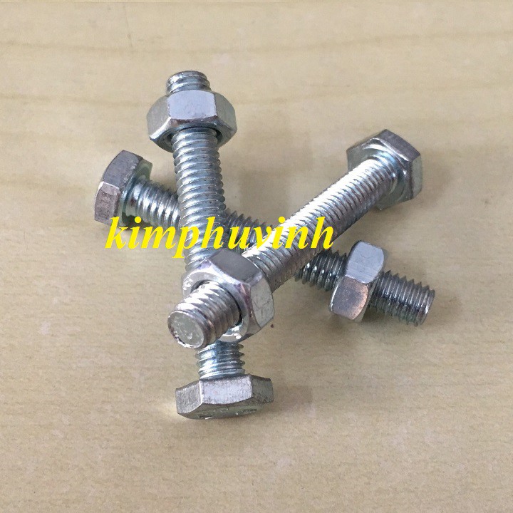 50 BỘ -  M6x40mm BULONG LỤC GIÁC - BULON 6LI