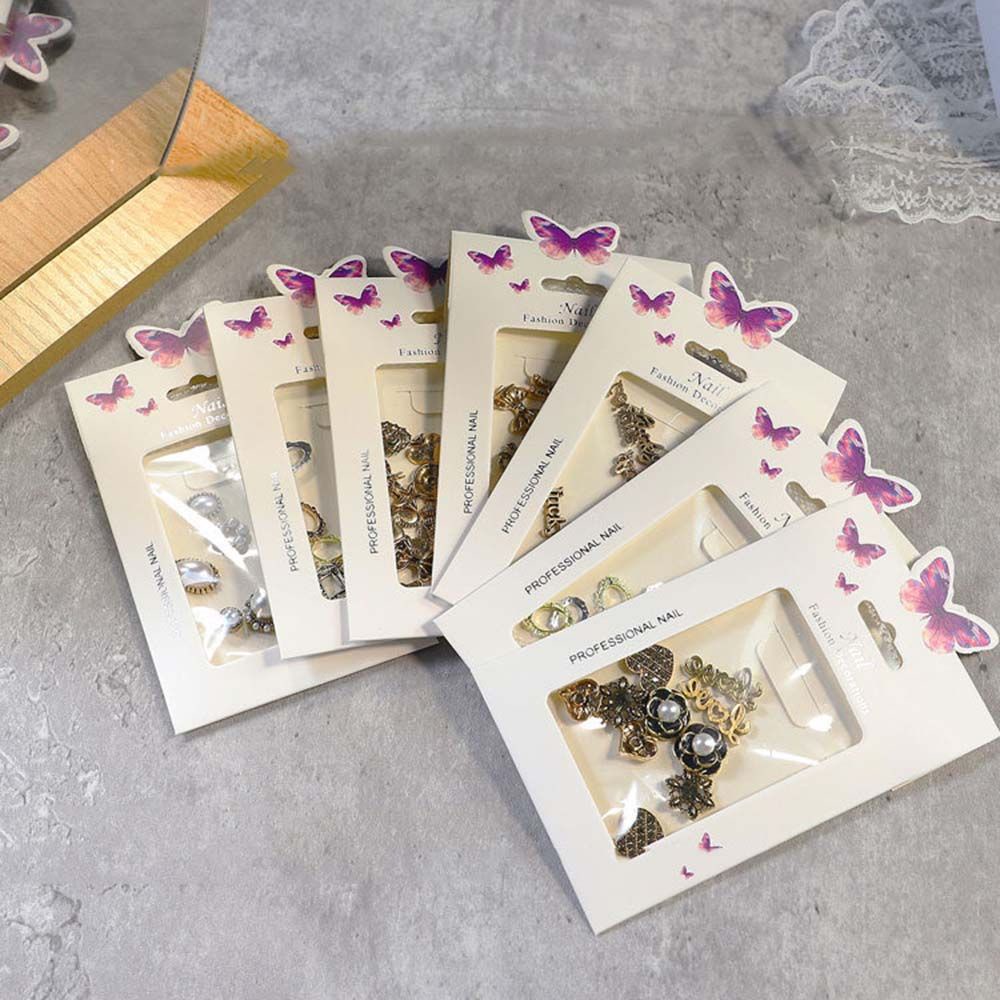 [Hàng mới về] Set 10 phụ kiện nhiều kiểu dáng 3D hỗn hợp trang trí thủ công cho móng tay xinh xắn