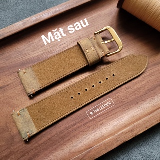 Dây đồng hồ da bò thật