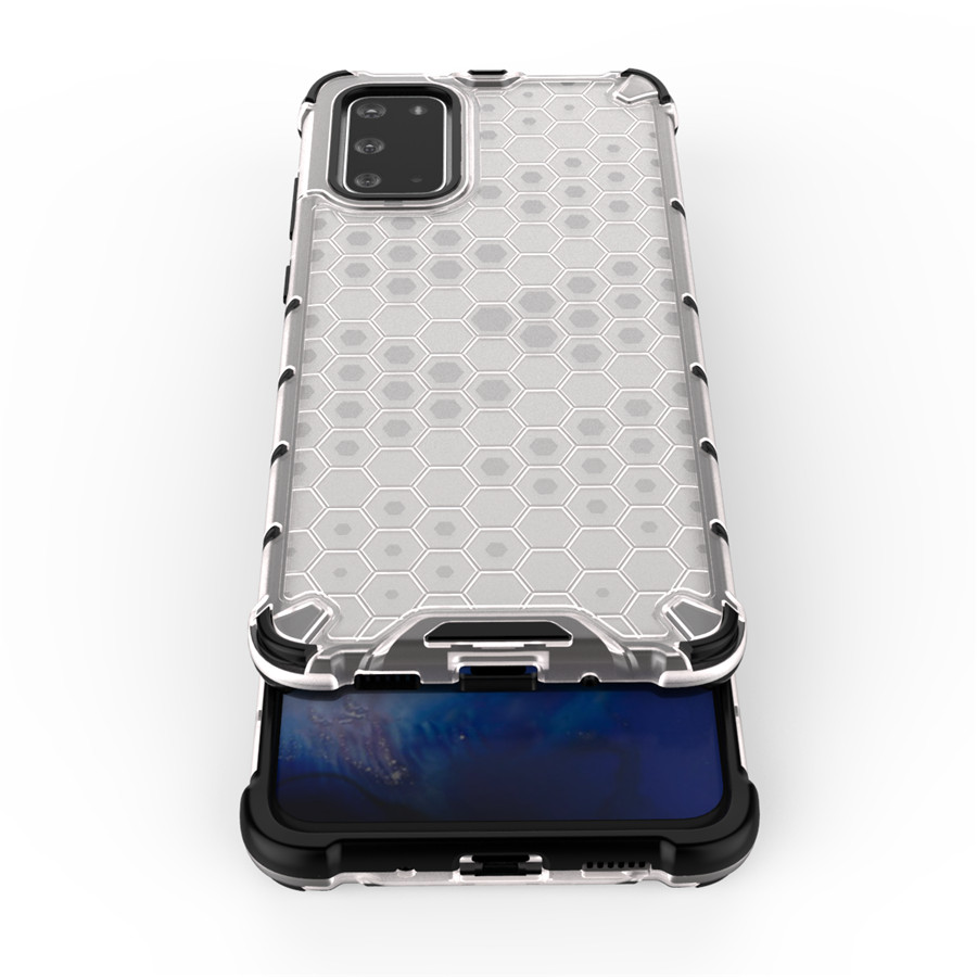 Ốp điện thoại TPU + PC trong suốt kiểu tổ ong chống sốc mạnh mẽ cho Samsung Galaxy Note 20 Ultra 10 Lite S20 S10 Plus