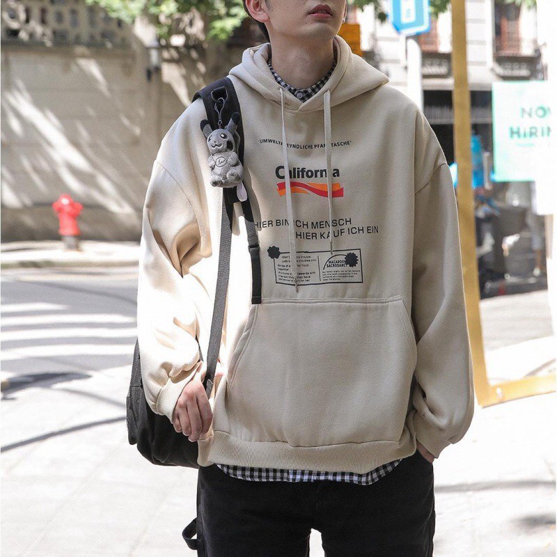 Áo nỉ CALIFORNIA có mũ phối tay bồng trẻ trung năng động - Moon Unisex | BigBuy360 - bigbuy360.vn