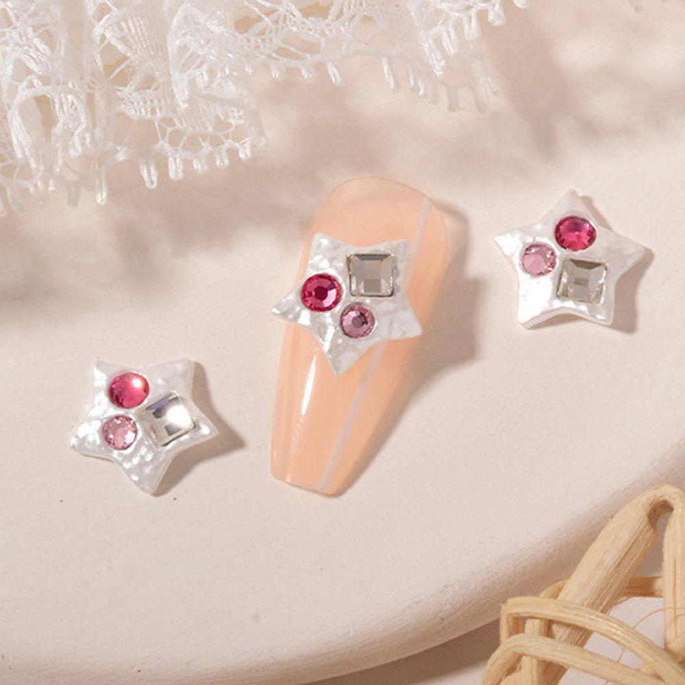 Phụ Kiện Trang Trí Móng Tay Hình Trái Tim Xinh Xắn|Phụ Kiện Trang Trí Móng Tay Hình Ngôi Sao / Trái Tim 3D Nhiều Màu