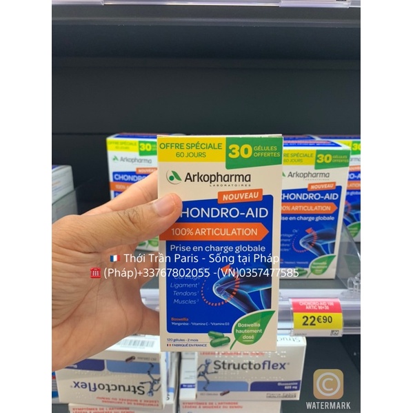 Hộp khớp Arkopharma Chondro - Aid 120 viên hàng Pháp