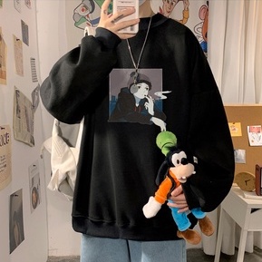 Áo nỉ tay dài cổ tròn thời trang dành cho nam