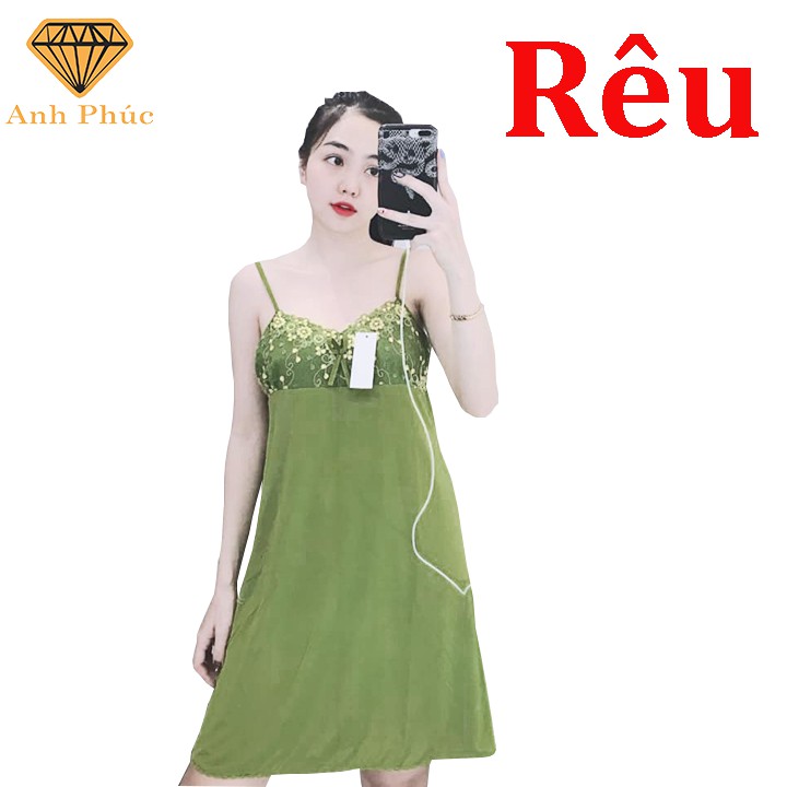 Đầm ngủ chất thun lạnh gợi cảm Anh Phúc + Đầm 2 Dây