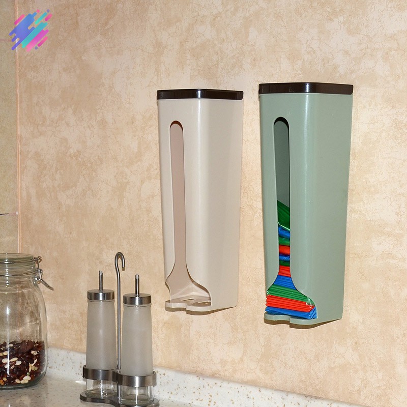 Hộp nhựa đựng túi rác nylon gắn tường nhà bếp / nhà tắm tiện lợi