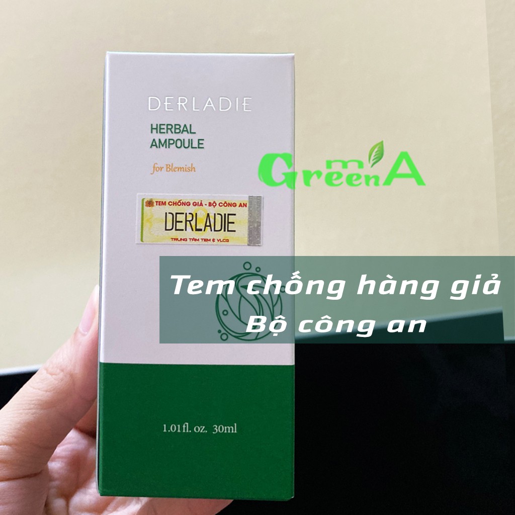 Serum Tràm Trà Derladie Tinh Chất Giảm Mụn Herbal Ampoule For Blemish Hết Mụn Sau 14 Ngày [NHẬP KHẨU CHÍNH HÃNG CÓ TEM] | BigBuy360 - bigbuy360.vn