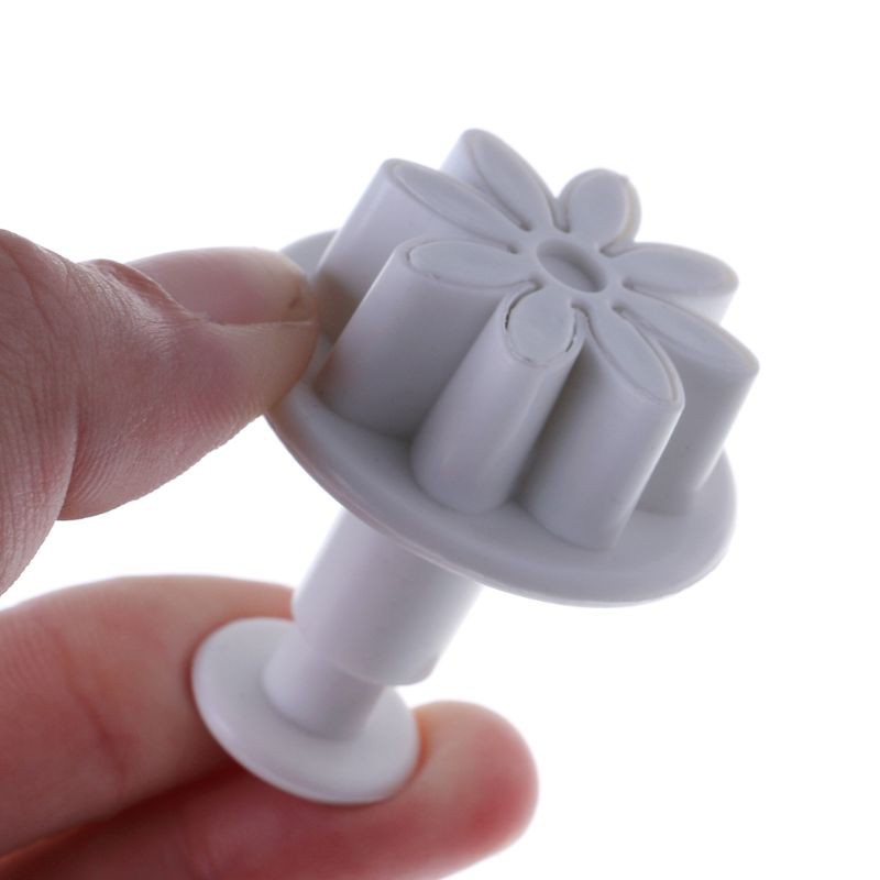 Set 4 Khuôn Nhấn Bánh Quy Hình Hoa Cúc Bằng Nhựa