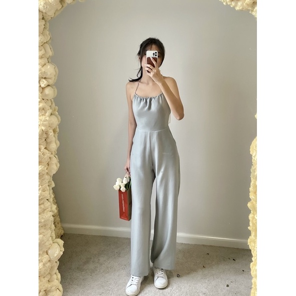 Jumsuit yếm cột lưng