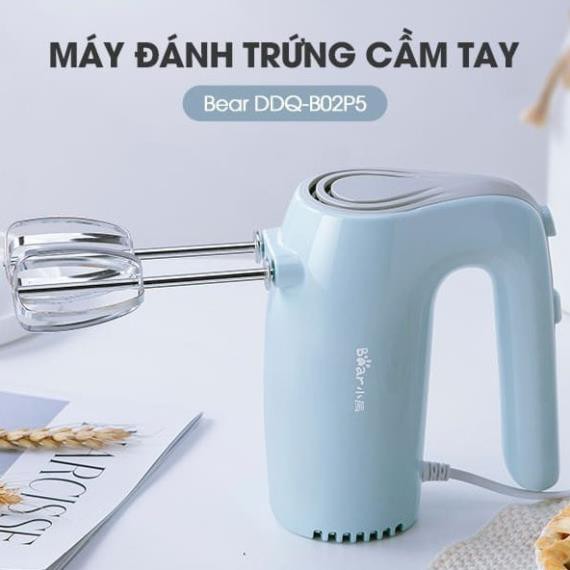 Máy Đánh Trứng Cầm Tay Mini Bear,  Máy Đánh Kem Trứng, Máy Đánh, Trộn Bột Đa Năng_Công Suất Lớn _Bảo Hành 12 Tháng