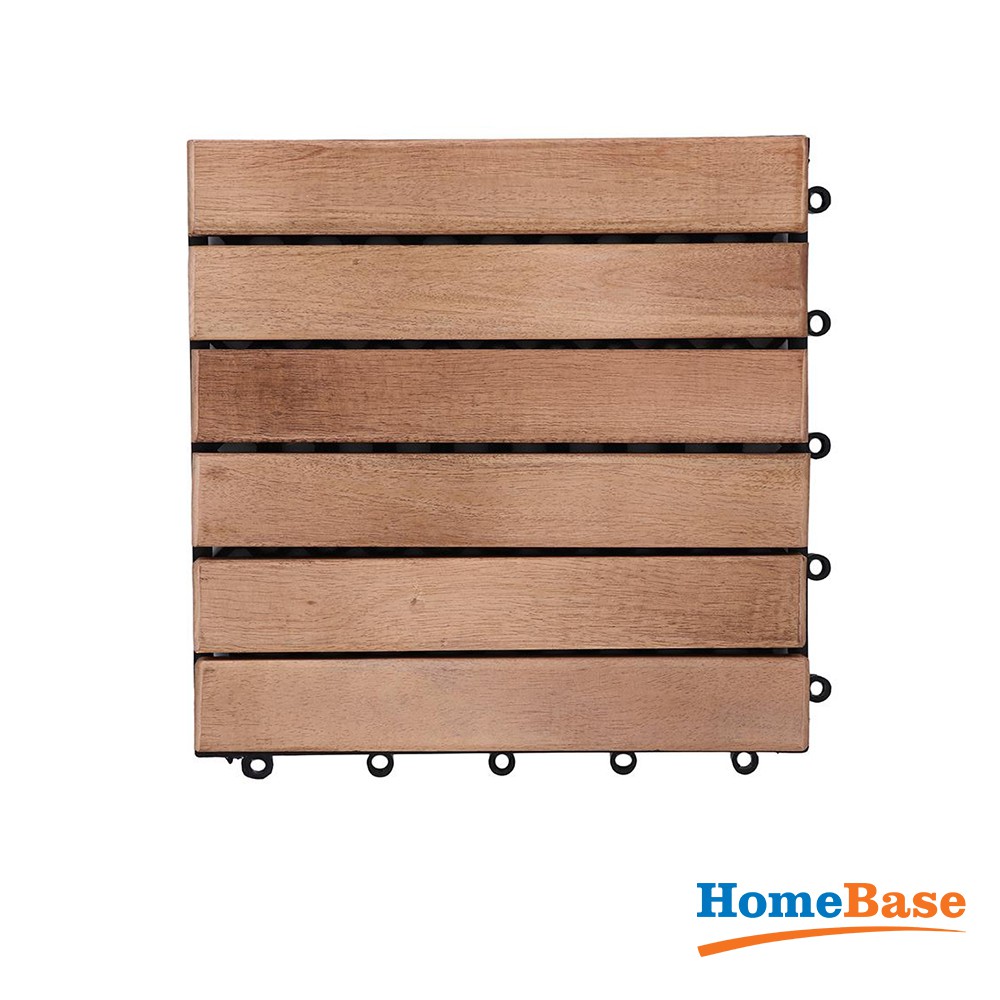 HomeBase SPRING Tấm lót sàn gỗ Spring Thái Lan 6 nan 30x30 cm Red gum