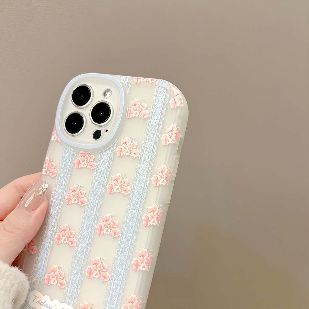 Ốp Điện Thoại TPU Mềm Chống Sốc Họa Tiết Ren Hoa Cho iPhone 11 12 13 Pro max mini XS max xr 7 8 se2020 plus
