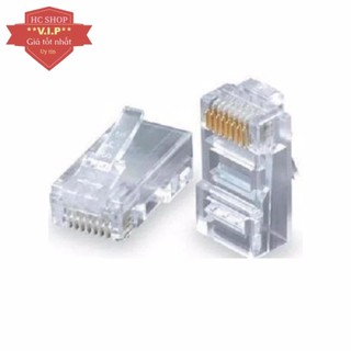 10 đầu hạt mạng RJ45 nhựa (Trắng)