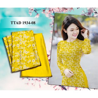 VẢI ÁO DÀI HOA CÚC NHÍ