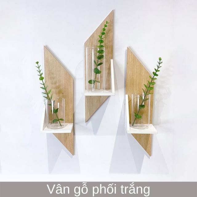 Kệ gỗ dán tường hình chiếc lá Benri shop KTT-LA (Set 3 kệ)