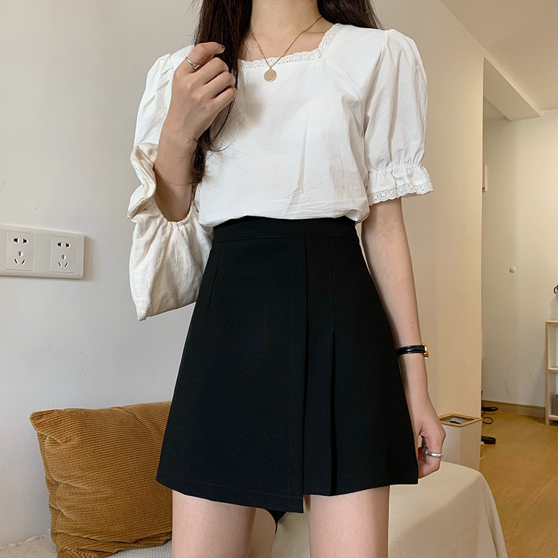 Chân Váy XIAOZHAINV Chữ A Eo Cao Phong Cách Retro Trẻ Trung Cho Nữ | BigBuy360 - bigbuy360.vn
