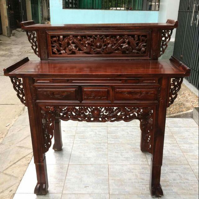 Bàn Thờ 2 tầng 127cm gỗ Muồng 100%