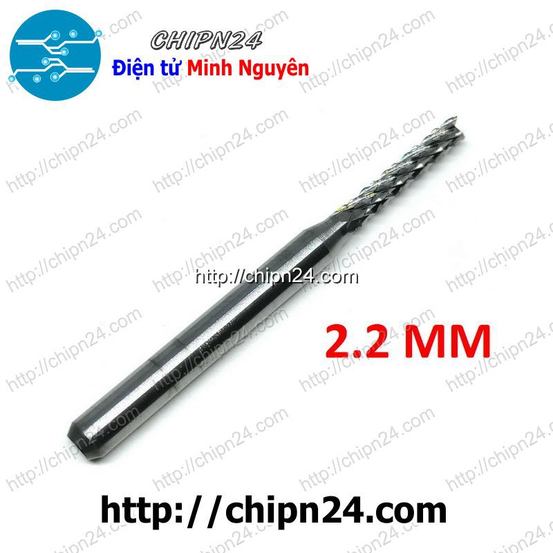 [1 CÂY] Mũi PHAY mạch in CNC HỢP KIM 2.2mm